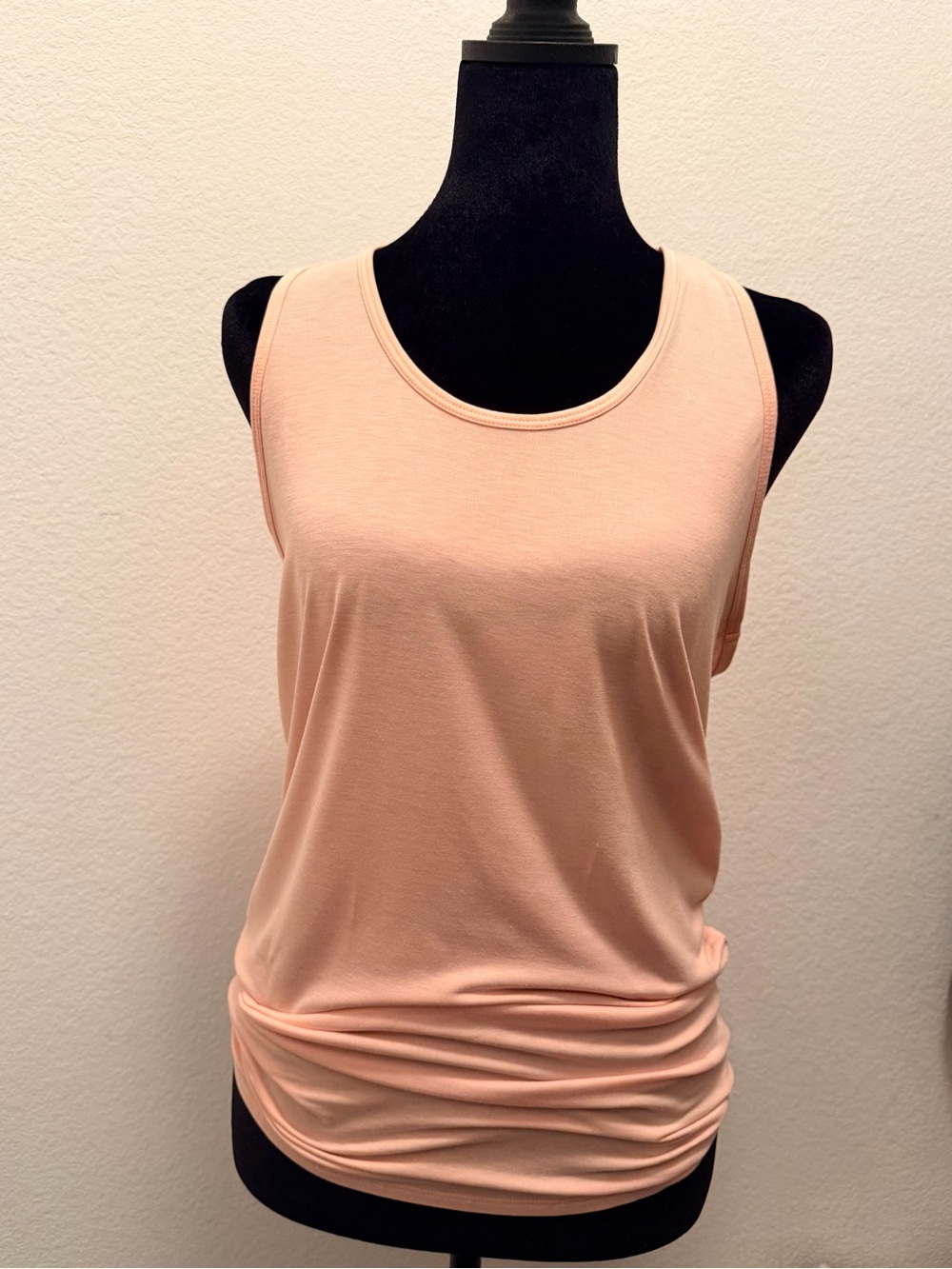 Athleta Peach Tie-Back Draped Racer Tank - Picture 2 of 3